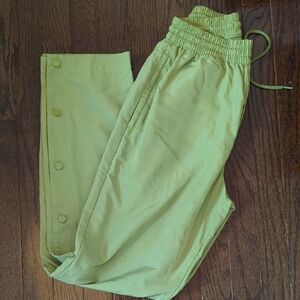 ALO Tear Away Green Track Pants, Size XS